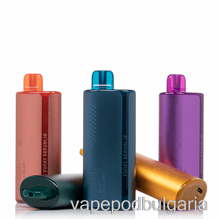 Vape 10000 Дръпки Funky Lands Ti7000 Disposable Blueberry Rose Mint